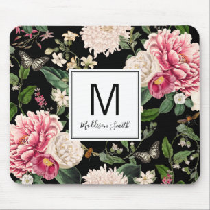 Mousepad Jardim Floral Flor Adicione Seu Nome