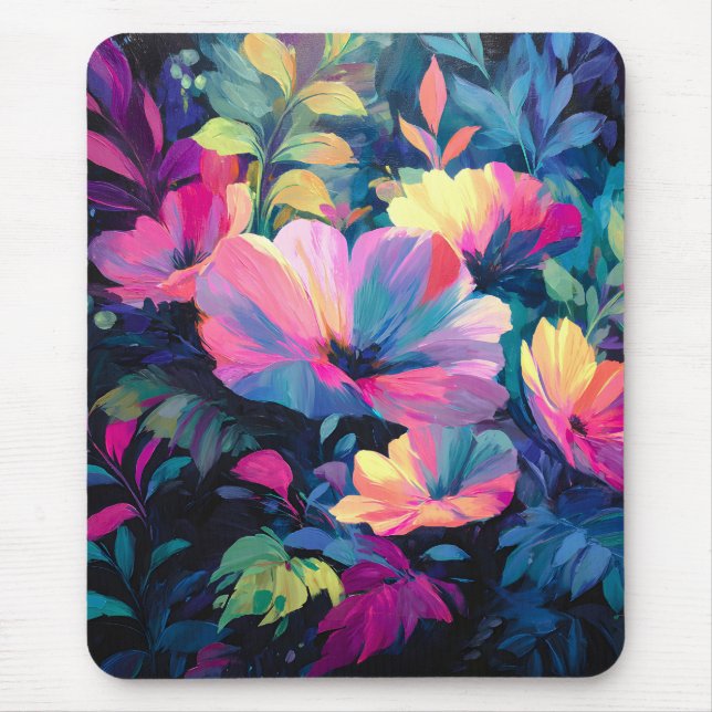 Mousepad Jardim Floral Primavera de Flor de Flor Rush (Frente)