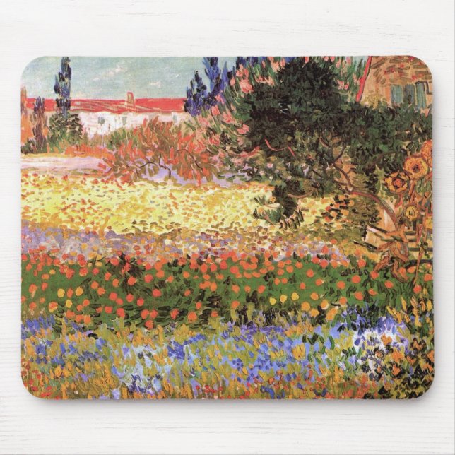 Mousepad Jardim Florido por Vincent van Gogh (Frente)