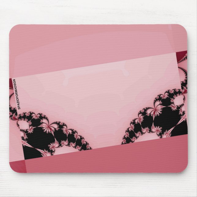 Mousepad Jardim fractal cremoso (Frente)