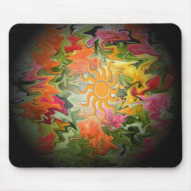 Mousepad Jardim iluminado por sol... (Frente)