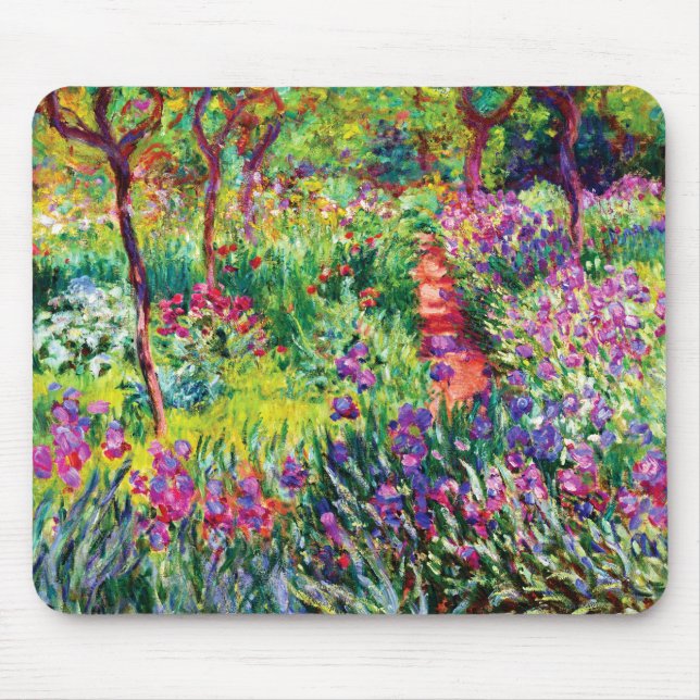 Mousepad Jardim Íris em Giverny por Claude Monet (Frente)