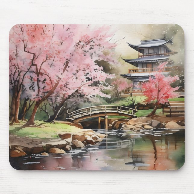Mousepad Jardim Japonês Primavera (Frente)