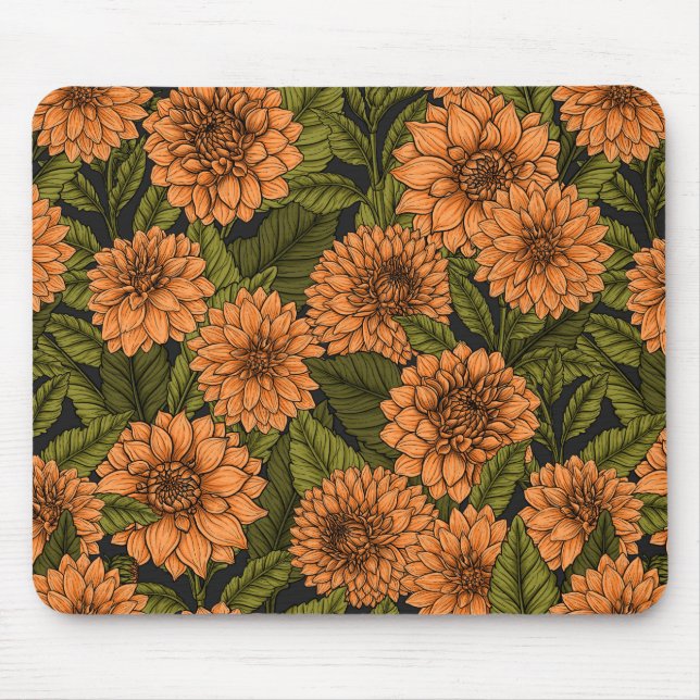 Mousepad Jardim Orange Dahlia (Frente)