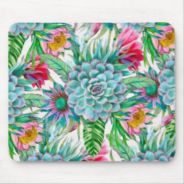 Mousepad Jardim tropical suculento