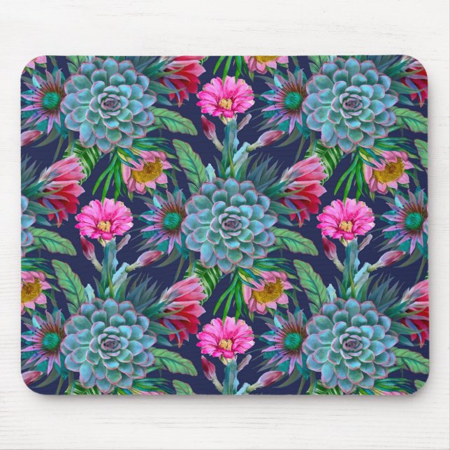 Mousepad Jardim tropical suculento (Frente)
