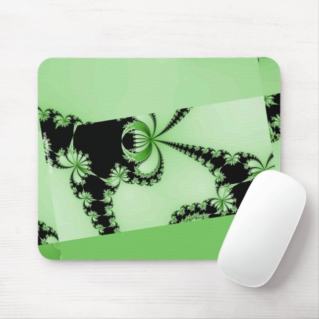 Mousepad Jardim verde fractal (Com mouse)