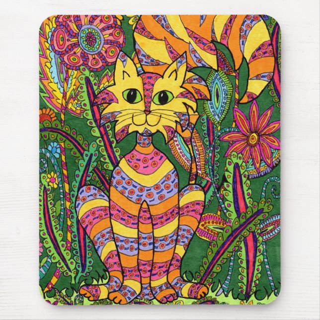 Mousepad Jardim Vivid Cat 2 (Frente)
