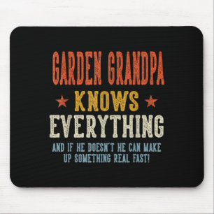 Mousepad Jardim vovô sabe tudo dia dos pais retrô