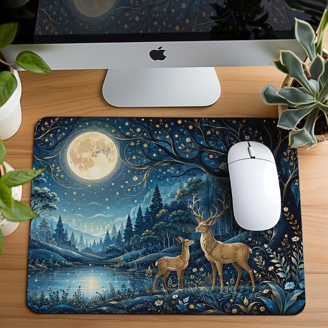 Mousepad Jardim Zen Encantado ao Luar (Criador carregado)