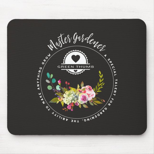 Mousepad Jardineiro mestre, presentes de jardinagem. (Frente)