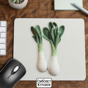 Mousepad Jardineiro Verde - Crochet Minimalista Leek Yarn A