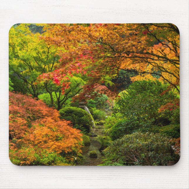 Mousepad Jardins Japoneses No Outono De Portland, Oregon 2 (Frente)