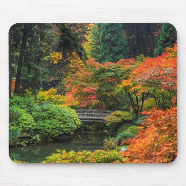 Mousepad Jardins Japoneses No Outono De Portland, Oregon 5 (Frente)
