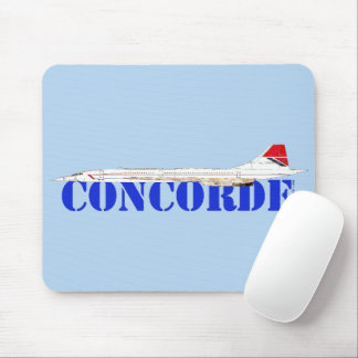 Mousepad Jato Concorde com Texto Azul Intenso