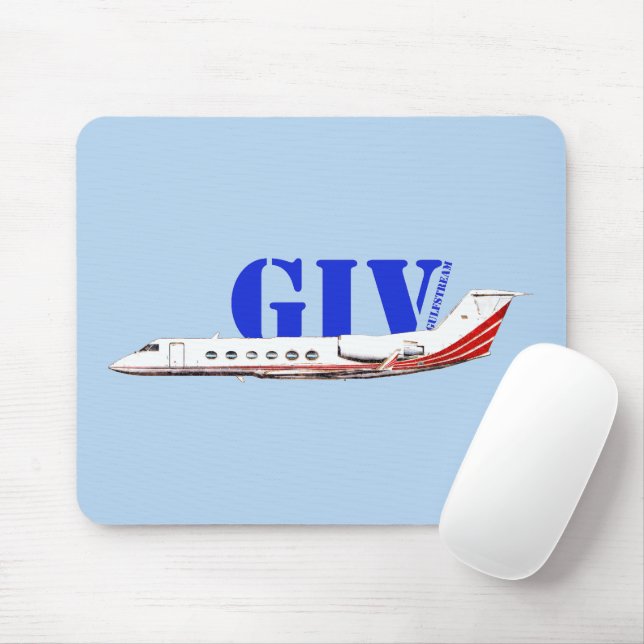 Mousepad Jato particular Gulfstream IV de luxo (Com mouse)