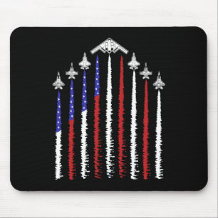 Mousepad Jatos de combate dos EUA 4 de julho homens mulhere