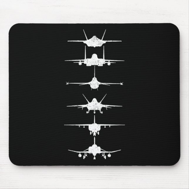 Mousepad Jatos de Combatente da Força Aérea F-4 F-111 F-15  (Frente)