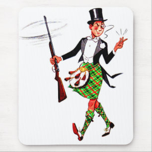 Mousepad jaunty Scotsman com espingarda