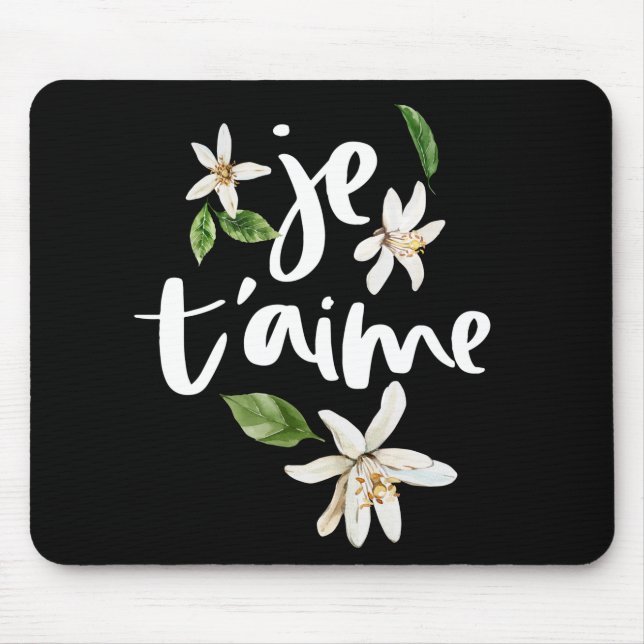Mousepad Je t-aim sinal francês (Frente)