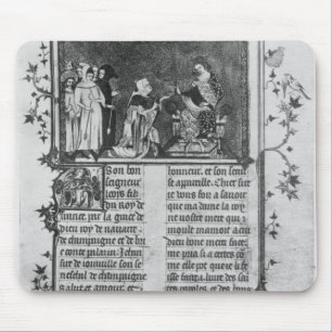 Mousepad Jean de Joinville que oferece seu livro em St