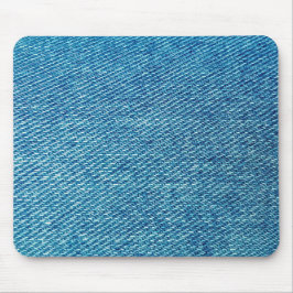 Mousepad Jeans Azuis Simples Textura Têxtil de Negação |