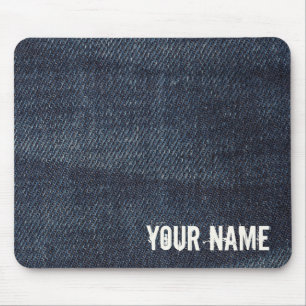 Mousepad Jeans azuis Textura do tecido Vintage Denim
