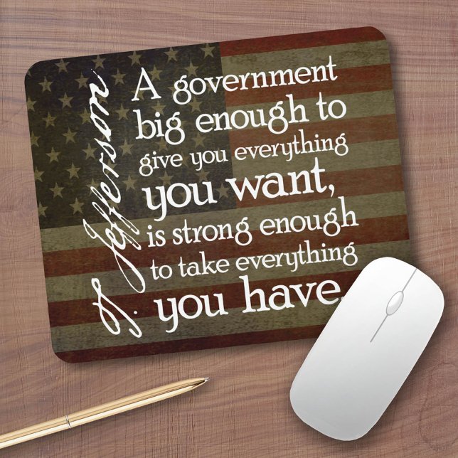 Mousepad Jefferson: Cuidado com o Grande Governo (Custom Mousepad)