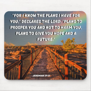 Mousepad Jeremiah 29:11 Bíblia Esperança Verse