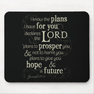Mousepad Jeremiah 29:11 Encorajando a Bíblia