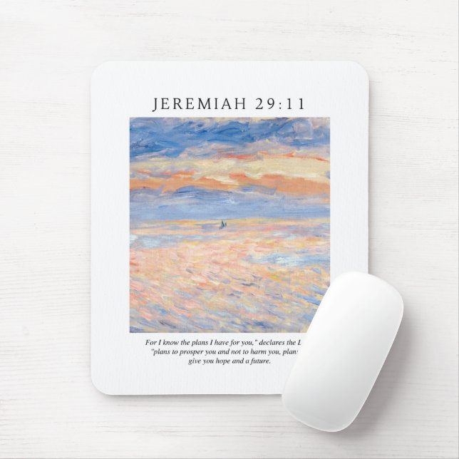Mousepad Jeremiah 29:11 Eu sei os planos que tenho para voc (Com mouse)
