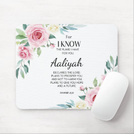 Mousepad Jeremiah 29:11 Rosa Rosa Personalize