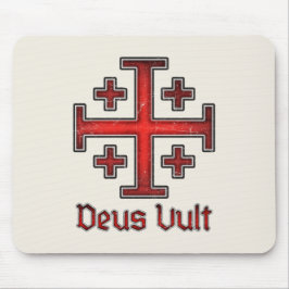 Mousepad Jerusalem Knight Templar Crusader Cross Deus Vult