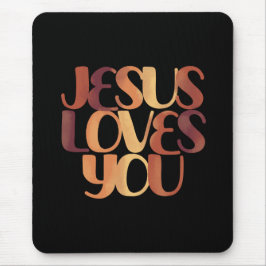Mousepad Jesus ama Design da tipografia cristã