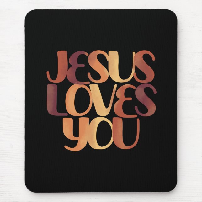 Mousepad Jesus ama Design da tipografia cristã (Frente)