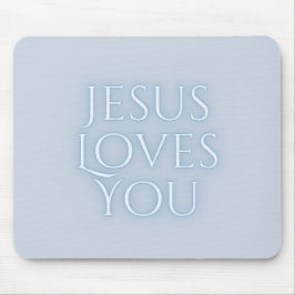 Mousepad Jesus ama Design da tipografia cristã