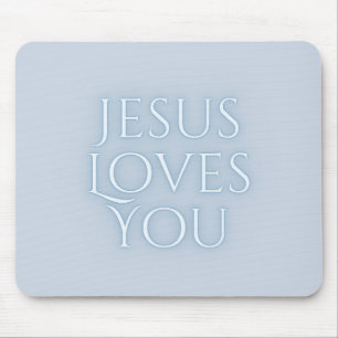 Mousepad Jesus Ama o Design de Tipografia Cristã 