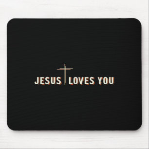 Mousepad Jesus Ama Você Cruz Deus Gráfico Cristão
