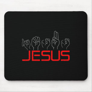 Mousepad Jesus ASL - Língua de sinais americana Christian D