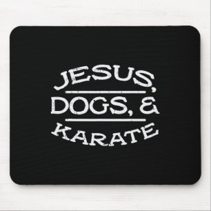 Mousepad Jesus Cães Karate Artes Marciais Cristãos Mulheres
