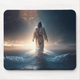 Mousepad Jesus Cristo caminhando sobre a água, cristão #11