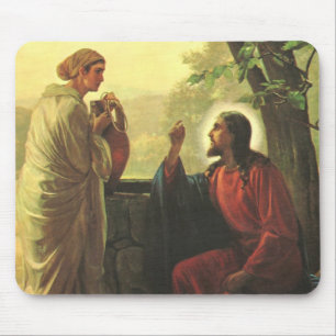 Mousepad Jesus Cristo e o Bom Samaritano no Poço