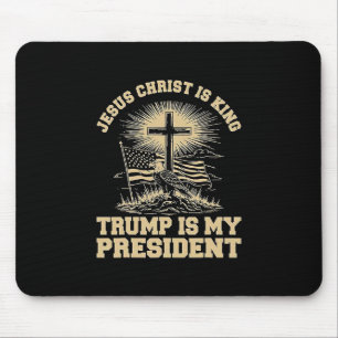 Mousepad Jesus Cristo É Rei Trump É Meu Presidente