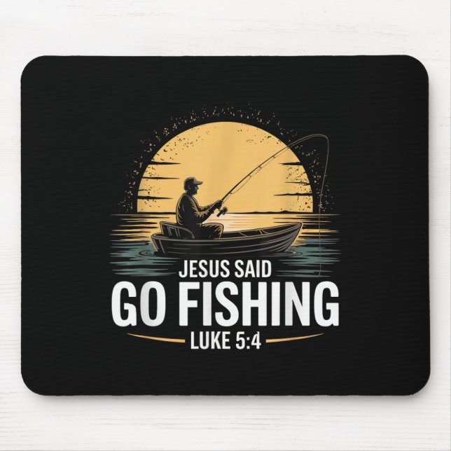 Mousepad Jesus disse que iria pescar Bíblia de pescadores c (Frente)