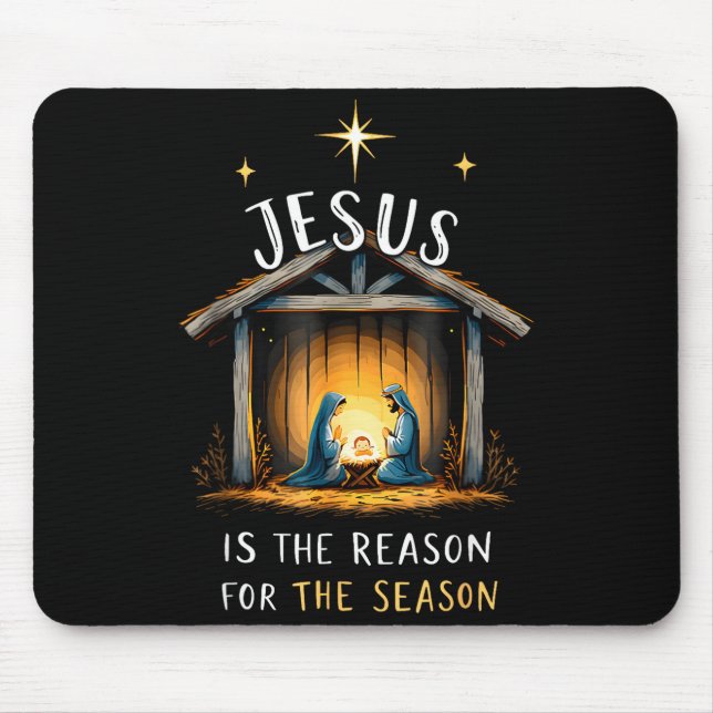 Mousepad Jesus É a Razão da Temporada Fé Cristã (Frente)