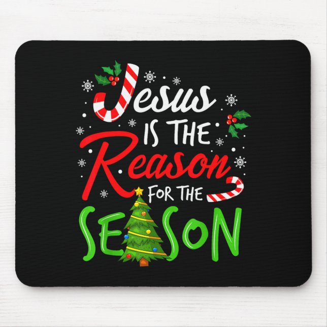 Mousepad Jesus É a Razão da Temporada Fé Cristã (Frente)