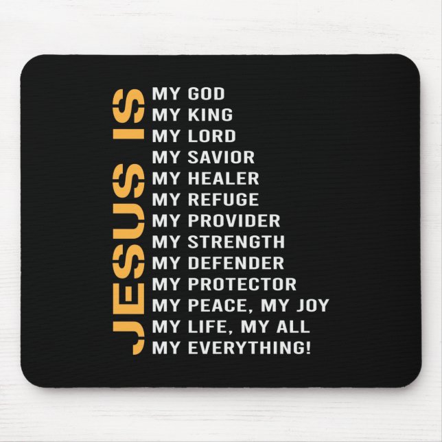 Mousepad Jesus é meu Deus (Frente)