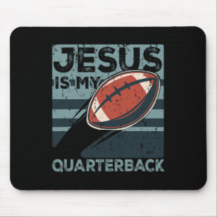 Mousepad Jesus É Meu Quarterback Bola De Futebol Americano