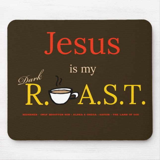 Mousepad Jesus é meu R.O.A.S.T. escuro (Frente)