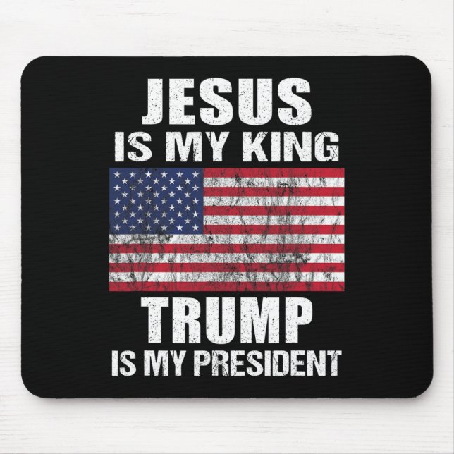 Mousepad Jesus É Meu Rei Trump É Meu Presidente (Frente)
